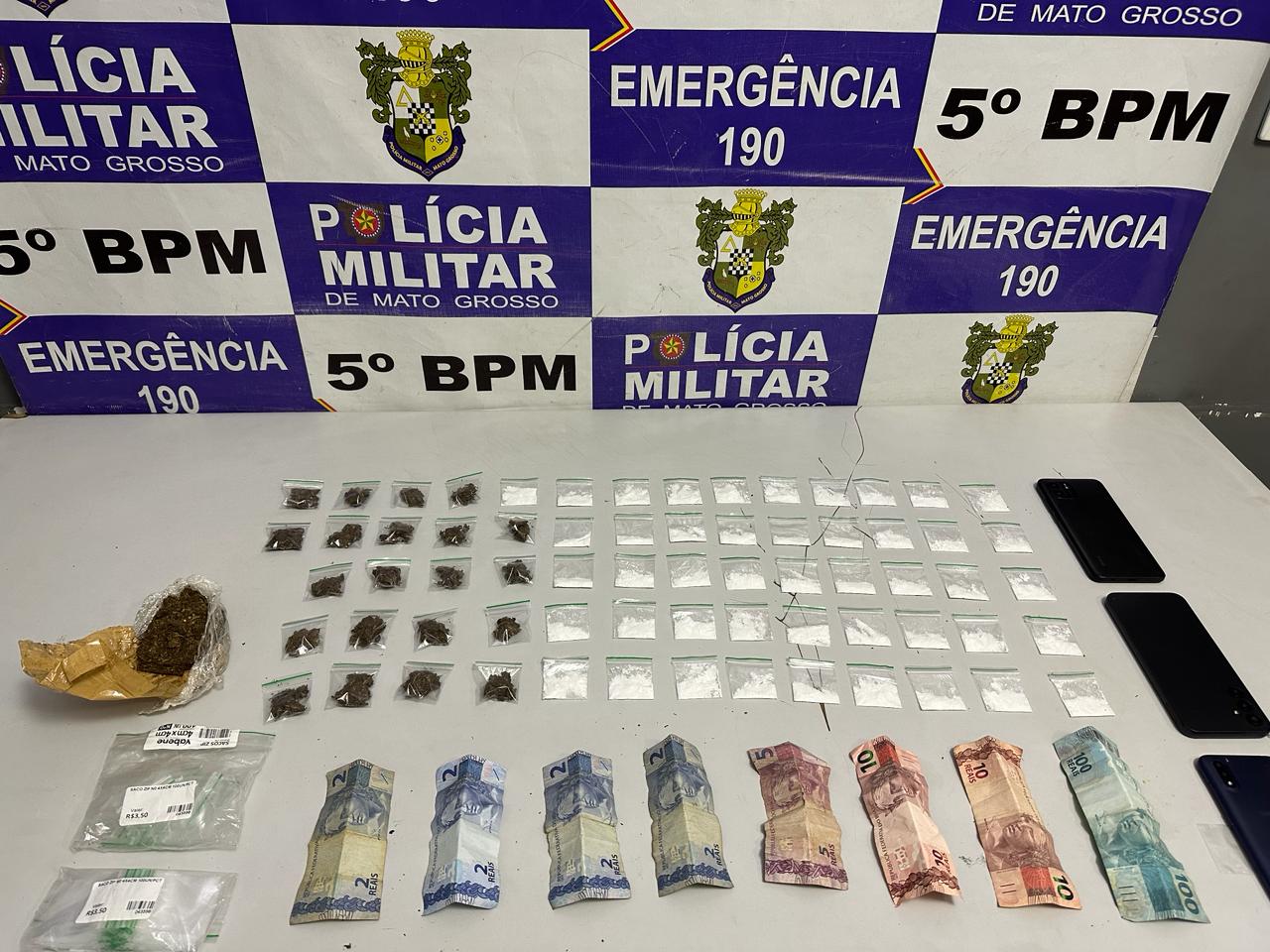 POLÍCIA|: Em ações distintas, PM prende traficantes durante a madrugada em Rondonópolis