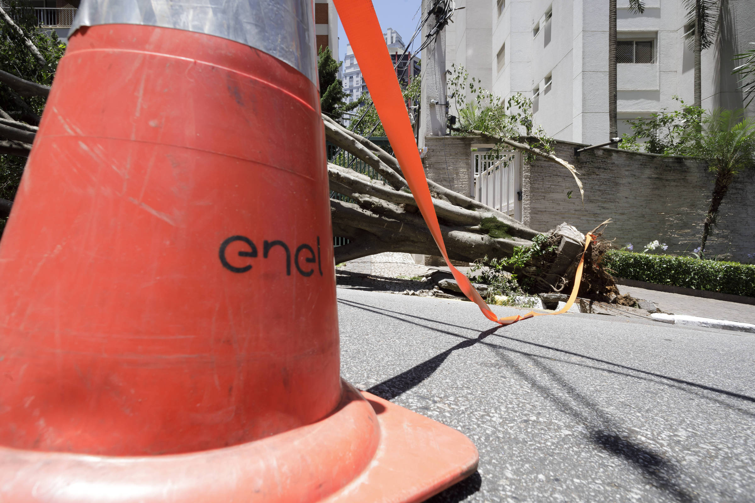 Colaborador da Enel morre em serviço em SP; PM diz que foi descarga elétrica