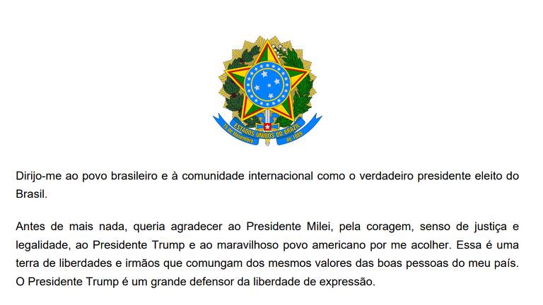 Carta de Flávio Bolsonaro tem ao menos 4 versões, com troca de brasão e mudanças no texto